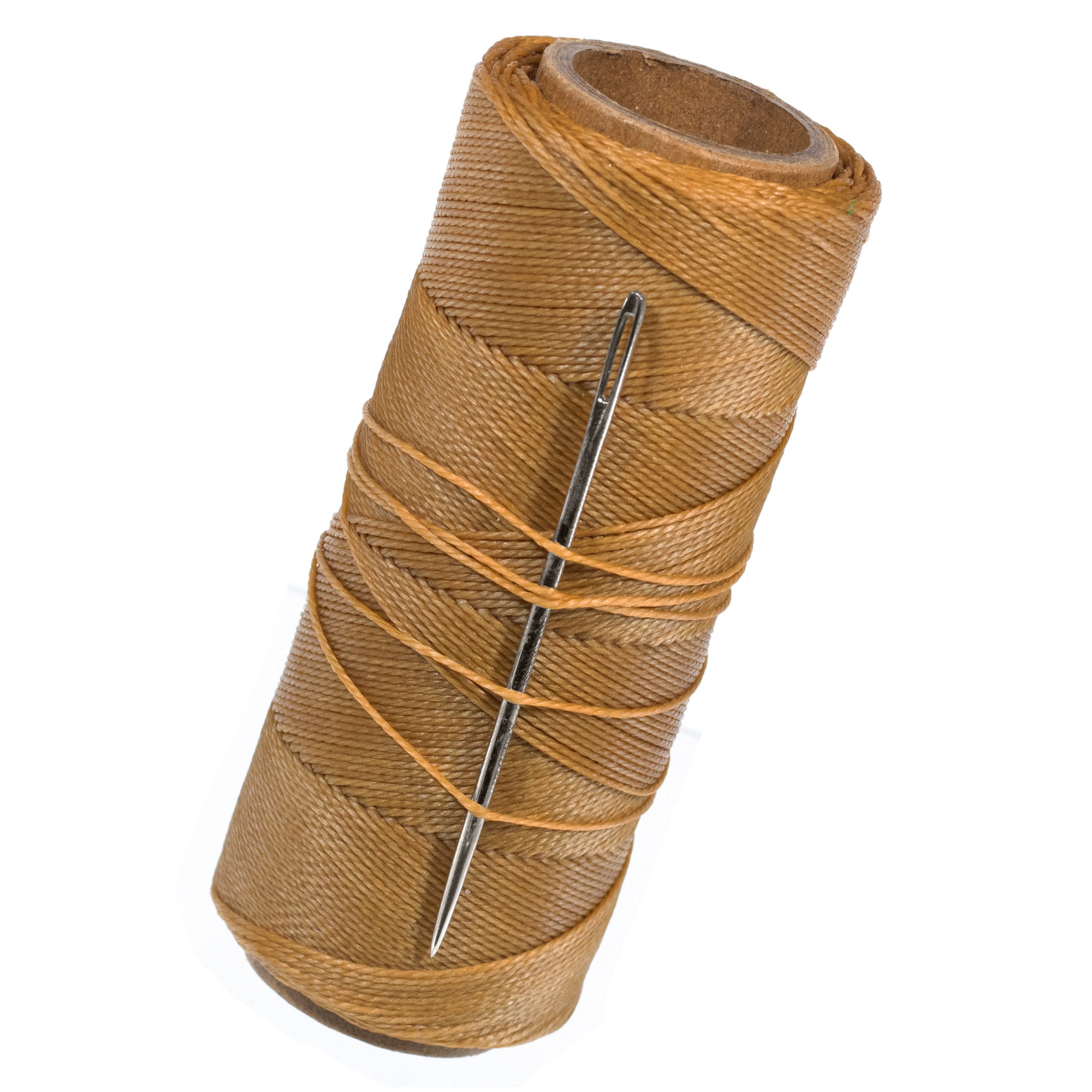 Waxed Polyester Sail Twine with Stitching Needle - 270 Foot Spool - 2 oz  String Ideal for Rope Whipping, Canvas Work, Sail Making, and More 