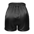 thumbnail image 4 of FAOWME Womens Casual Shorts Flat Front Drawstring Elastic Waist Solid Color Comfortable Lightweight Shorts With Pockets For Everyday Wear,Dark Gray,S, 4 of 5