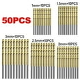 thumbnail image 3 of 50 Pcs Small Twist Drill Bit Set, 1/1.5/2/2.5/3mm Fully Ground Micro Drill Bits for Wood, Aluminum Alloy, Metal, Plastic, Steels, 3 of 8