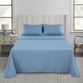thumbnail image 3 of Lux Decor Collection Bed Sheets Set Twin Size, Deep Pocket 4 Pc Bed Sheet Set - Hotel Luxury Brushed Microfiber Sheets, Blue, 3 of 4
