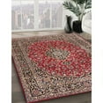 thumbnail image 3 of Ahgly Company Machine Washable Indoor Square Traditional Saffron Red Area Rugs, 7' Square, 3 of 7