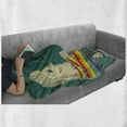thumbnail image 6 of Pride Soft Flannel Fleece Blanket, Happy Gay Couple Tied with Rainbow Colored Scarf Holding Hands Romantic Special Day, Cozy Plush for Indoor and Outdoor Use, 50" x 60", Multicolor, by Ambesonne, 6 of 6