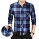 thumbnail image 2 of Top informal para hombre elegante camisa a cuadros de manga larga suave con botones para hombre cómoda para el hogar para citas para el trabajo ANGGREK Otros, 2 of 7