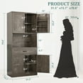 thumbnail image 2 of Yeahumalia 71'' Tall Kitchen Pantry Storage Hutch Cabinet with Doors and Shelves, Grey Oak, 2 of 9