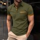 thumbnail image 1 of pstuiky camisetas para hombre, Camisa informal de verano para hombre con bolsillo en el pecho, cuello con botones y manga corta a juego. camisas casuales para hombre s, 1 of 7
