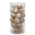 thumbnail image 2 of Juego de 30 adornos navideños decorativos de plástico transparente irrompible de 2,37" con delicadas decoraciones rellenas (30 unidades), 2 of 5