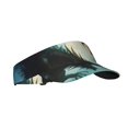 thumbnail image 2 of Yiaed Red And Blue Flame Wave Dragon Print Sport Sun Visor Hats Adjustable Empty Top Baseball Cap Cotton Ball Caps for Women and Men, 2 of 5
