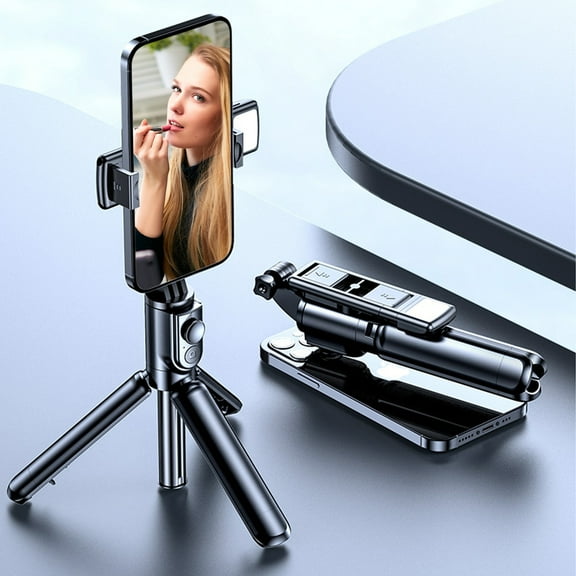 Bluetooth Selfie Stick Tripod with Wireless Remote & LED Lights | 360° Rotatable Phone Holder | Portable Extendable Tripod Stand for iPhone Android Smartphones