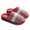 A-Pink62, variant on Bibifish Mens Womens Plush Slippers Stripe Color‑Block Print Closed‑Toe Plush Flat Sole Winter Indoor Warm Fleece House Slippers