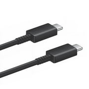 Original Samsung 25W Super Fast Charger + USB-C Cable Compatible with Galaxy Book 10.6 - Samsung wall charger with 25 Watt Super fast charge capability + USB-C to USB-C Cable, 3FT, Black