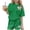 Green, variant on CYRBOKO Girls Casual Outfit Sets, 2-Piece Summer Elastic Waist Athletic Short Sleeve Tops with Shorts Green Size 10-12 T