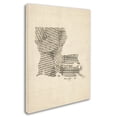 thumbnail image 2 of Trademark Fine Art "Old Sheet Music Map of Louisiana" Canvas Art by Michael Tompsett, 2 of 3