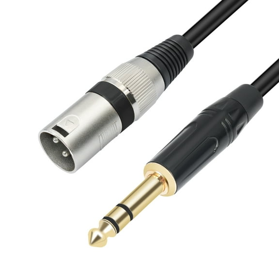 AOOOWER Professional 6.35mm Male to Kanon Male AUX Cable Line Stereo Sound Microphone Cord Wire for Speaker Mixing Console