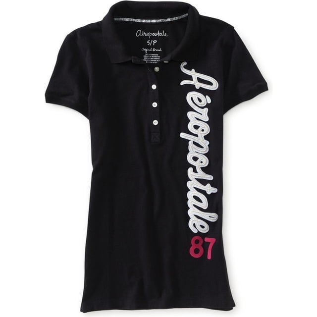 Aeropostale Womens 87 5 Polo Shirt, Negro, X-Small Aeropostale Polo
