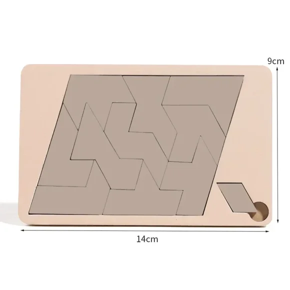 Wooden Geometric Puzzles Challenge Impossible Brain Burning Decompression Mind Brain Teaser Jigsaw Puzzle for Adults Kids