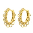 thumbnail image 4 of Pendientes de lujo de plata S925 para mujer con diamantes engastados y chapados en oro Pendientes versátiles y hebilla de pendientes simples, 4 of 6