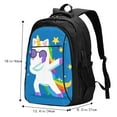 thumbnail image 5 of Honeii Cool Unicorn Star Golden for Travel Laptop Backpack, Business Laptops Backpack with USB Charging Port, College High School Computer Bag for Men Women, 5 of 7