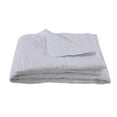 thumbnail image 5 of Marina Decoration Solid Embossed Pinsonic Coverlet Bedspread Bedding Ultra Soft Summer Quilt Set with Shams, White Color, 5 of 5
