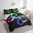 thumbnail image 2 of Manfei Gamer Gaming Bedding Comforter Set 7 Pieces,Modern Video Game Full Bedding Set,Colorful 3D Gamepad Fitted Sheet Flat Sheet For Kid Boy,Lightweight Room Decorative Reversible, 2 of 7