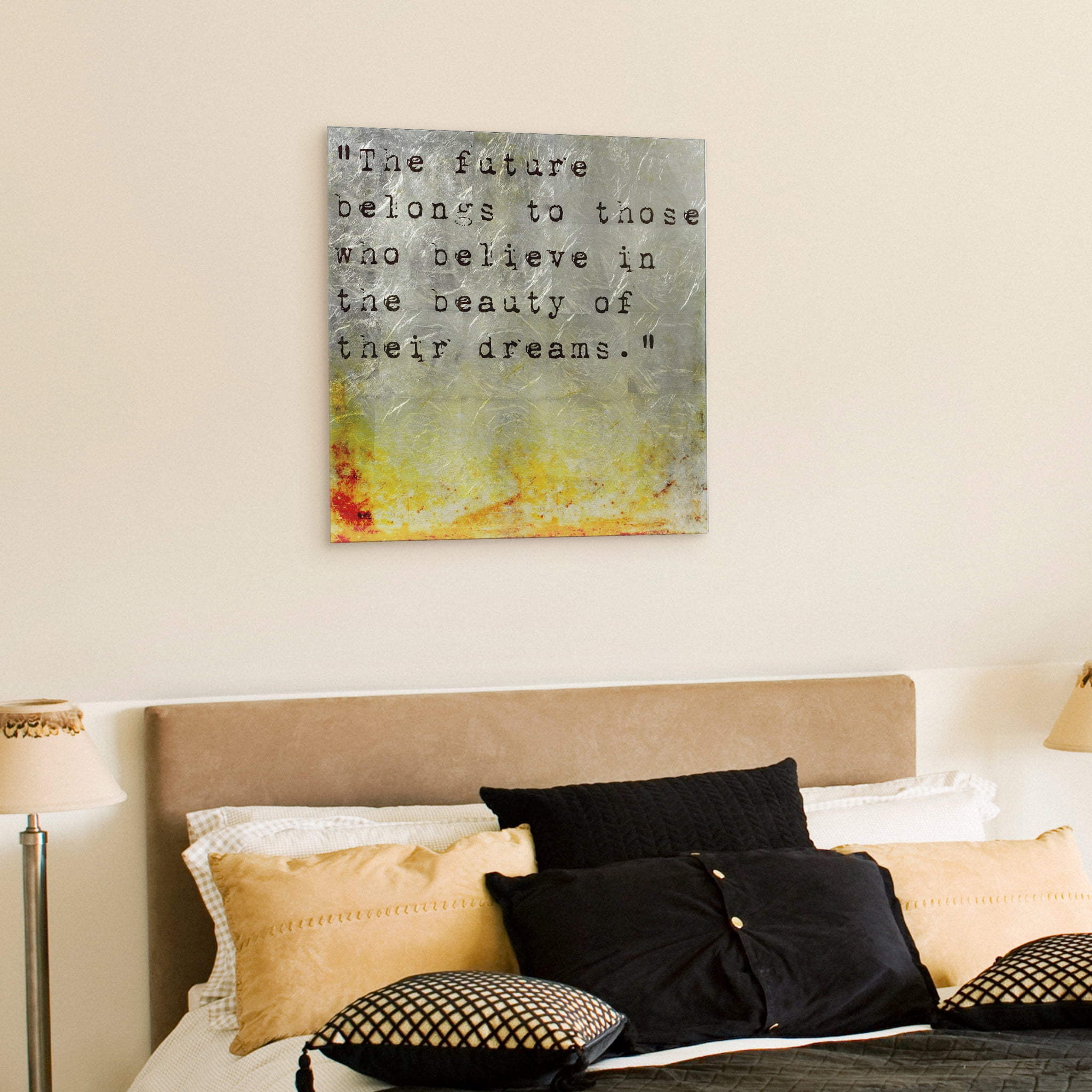 Direct Future Reverse Printed Tempered Glass with Silver Leaf 24.00" x 24.00" Painting Art Prints, by Empire Art