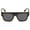 Havana, variant on Men's Rectangle Sunglass, Black and Dark Grey