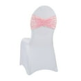 thumbnail image 2 of Velvet Ruffle Stretch Chair Band Sashes Bows Elastic Chair Ties Pink 10Pc 8" X 13" for Weddings, Bridal or Baby Showers, Corporate or Birthday Parties, Banquet Event, Formal or Family Gathering, 2 of 3