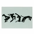 thumbnail image 1 of Hip Hop Cutting Board, Breakdancer Women Silhouettes Doing Hand Glide up and Floor Rocking Moves, Decorative Tempered Glass Cutting and Serving Board, Small Size, Black and White, by Ambesonne, 1 of 1