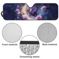thumbnail image 7 of Uorisanigo Windshield Sun Shade Foldable Moon Purple Butterfly Sun Shade Visor for Jeep Wrangler JL JLU 2018-2024 & JT - Heat Shield Reflector Cover - Blocks UV Rays & Keeps Your Vehicle Cool, 7 of 7