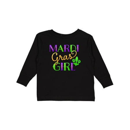 

Inktastic Mardi Gras Girl Girls Long Sleeve Toddler T-Shirt
