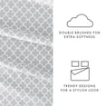 thumbnail image 5 of Noble Linens 3 Piece Pattern Microfiber Bed Sheets Set, Gray Quadrafoil, Twin, 5 of 12