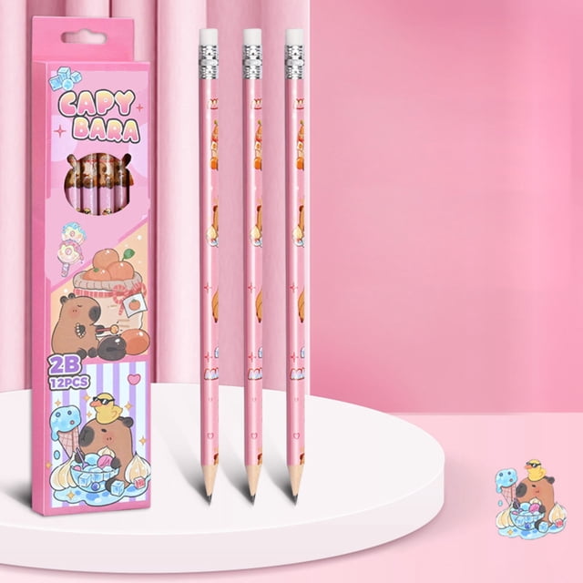 AKEGAMN Clearance! Fun Capybara Writing Pencil Wood Pencil Drawing Stationery School Pencil For Kids Student School Drawing Writing Sketching Pencil 【Reliable Material】These pencils are and , and no