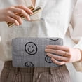 thumbnail image 4 of Bolsa de cosméticos Photect Corduroy Smile Face Preppy, 3 unidades, 4 of 6