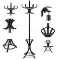 thumbnail image 5 of Giantex Coat Rack Free standing, Wooden Coat Rack Tree with 12 Hooks and Umbrella Stand, Entryway Hall Tree for Hats Clothes Handbags (Black), 5 of 8