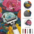 thumbnail image 5 of Round Rugs 6Ft, Colorful Flowers Round Area Rug Washable Indoor Throw Carpet, Modern Oil Painting Soft Non Slip Circle Rug for Office Cabinet Home Decor Aesthetic, 5 of 8