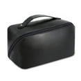 thumbnail image 1 of Bolso cosmético del almacenamiento de la partición de la capacidad grande del bolso del almacenamiento de los artículos de tocador del bolso de la almohada del cuero de la PU, 1 of 5