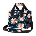 thumbnail image 2 of Insulated Lunch Tote for Women, Navy Floral 13X10X11In Lunch Bag Women Insulated, Meal Prep Lunch Bag, Car Picnic Insulated Drink Cooler Bag, Features Top Carry Handle and, 2 of 9