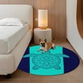 thumbnail image 3 of Turtle Round Living Room Rugs 8 ft, Summer Beach Washable Large Area Rug with Non-Slip Sturdy Edge Binding Round Carpet for Dining Room Kitchen Office, 3 of 9