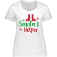 thumbnail image 3 of Inktastic Santa's Helper, Elf Shoes, Snowflakes, Christmas Women's Plus Size T-Shirt, 3 of 5