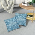 thumbnail image 5 of Blue Boho Throw Pillow Covers 16x16 Inch Bohemian Carpet Ethnic Decorative Square Pillow Cases Bohemian Carpet Ethnic Cushion Covers Farmhouse Home Decor for Sofa Couch Outdoor Set of 2, 5 of 6