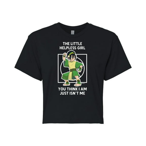 Avatar - The Last Airbender - Toph - Juniors Cropped Cotton Blend T-Shirt