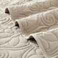 thumbnail image 4 of UNIKOME Lightweight 3 Piece Microfiber Coverlet Set Quilted Design, Khaki, Full/Queen, 4 of 5