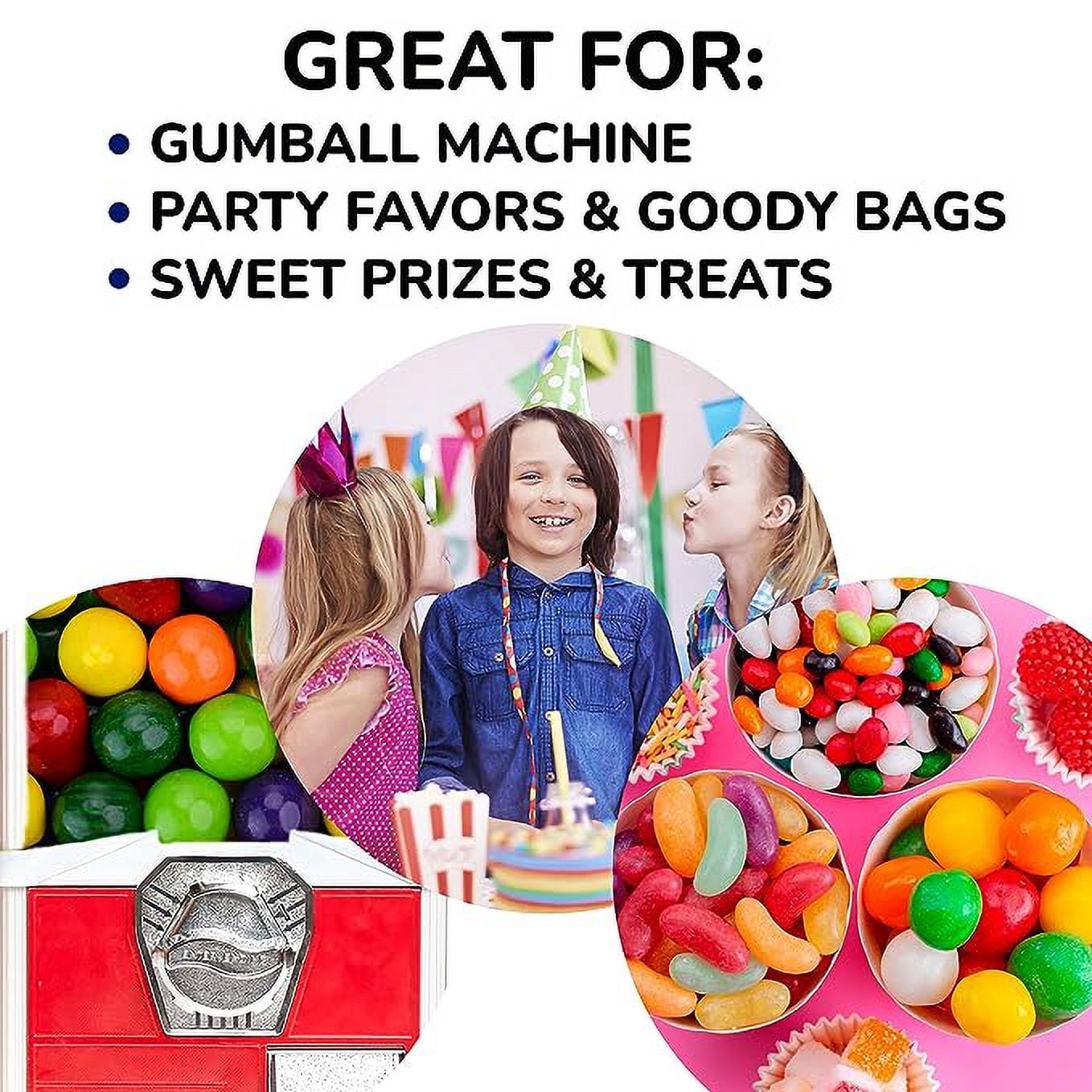 Giant Gumballs - Mega Fruit Gumballs - 2 Inch Giant Chewing Bubble Gum - Big Fruity Gum 1.75 Lb