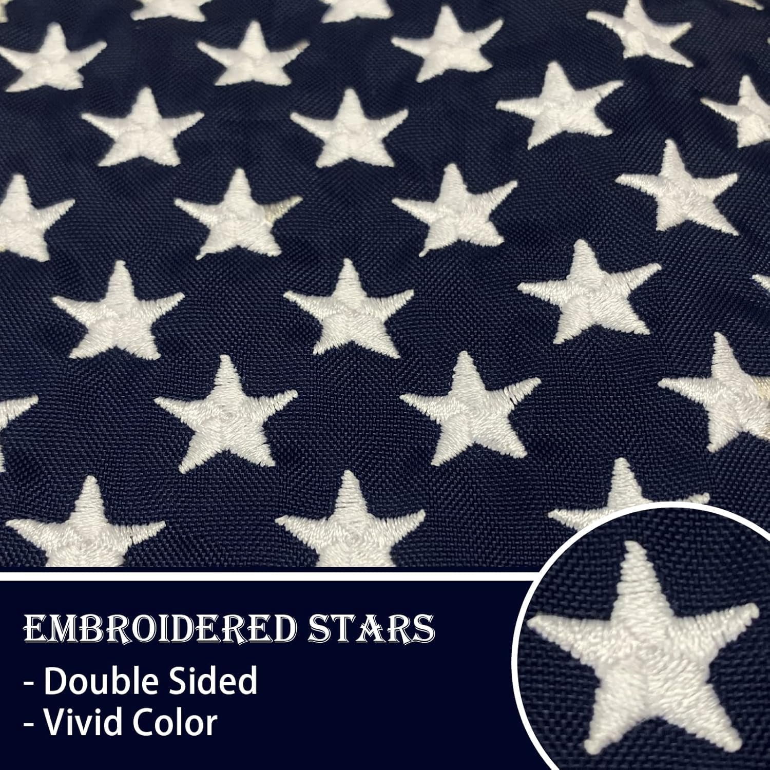 Lanola Embroidered American Garden Flag 12x18 Double Sided, Small American USA Garden Flag for Outside America Yard Lawn Heavy Duty