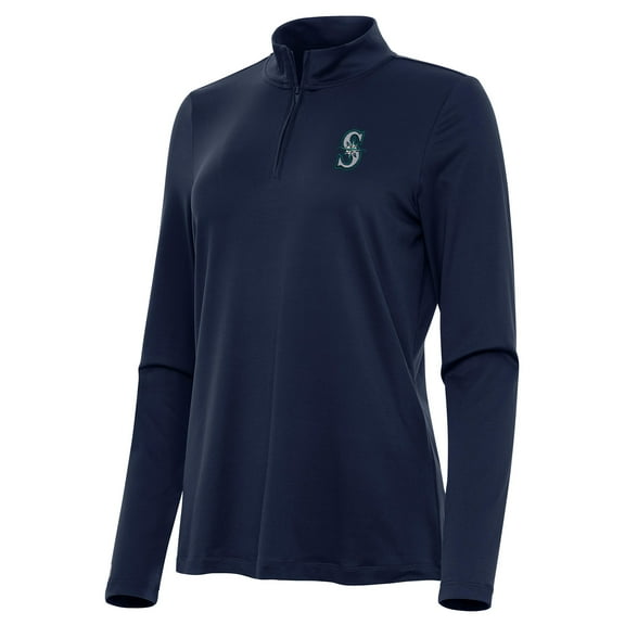 Women's Antigua Navy Seattle Mariners Reprocess Quarter-Zip Top