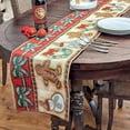 thumbnail image 2 of DaDa Bedding Gingerbread Snowman Holiday Woven Tapestry Dining Table Runner (12917), 2 of 7