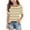 Khaki a2, variant on jobturf Shirts for Girls Cute Puff Short Sleeve Tops Holiday Beach Vacation Pullover Summer Fashion Striped Blouses Size 4-15 Years
