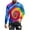 #314-Multicolor, variant on Donemore Men's Fashion Long Sleeve Round Neck Tie-Dye Print Casual Breathable Shirt Trendy Street Style Versatile Design Comfortable Daily Wear Tops