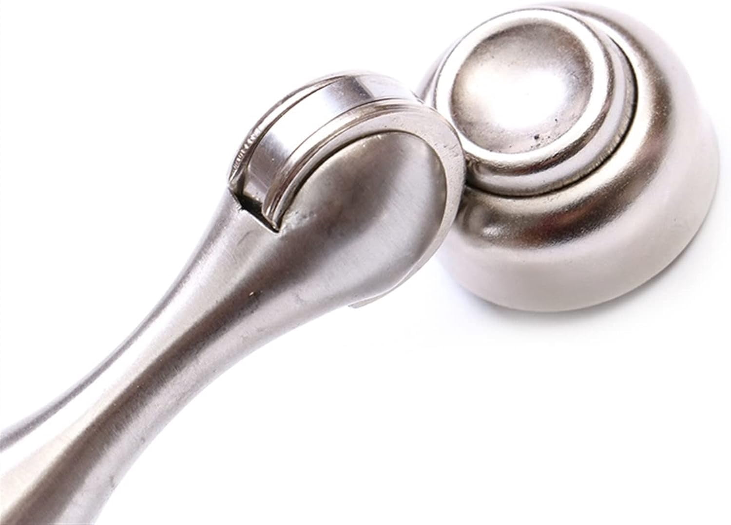 Stainless Steel Magnetic Sliver Door Stop Stopper Holder Catch Floor Fitting with Screws for Bedroom Family Home Etc 1Pcs