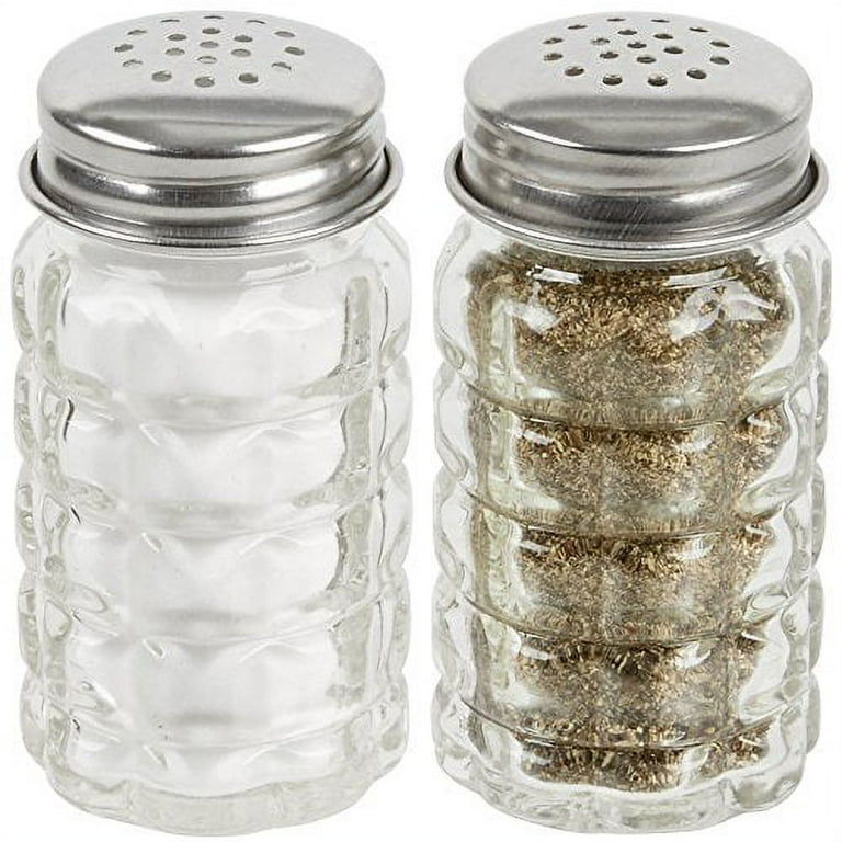Great Credentials Retro Style Salt and Pepper Shakers, Stainless