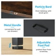 thumbnail image 4 of Tribesigns Lateral File Cabinet, Particle Board & Metal Frame Black, 4 of 5
